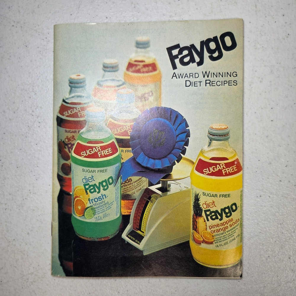 Vintage Faygo Award Winning Diet Recipes Booklet Softcover Soda Advertising